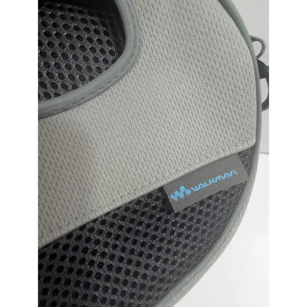 Sony Walkman Portable CD Player Case Grey Mesh Waist Bag Belt Strap Vintage